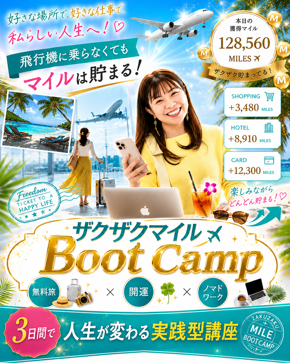 ザクザクマイル Boot Camp — 3日間で人生が変わる実践型講座